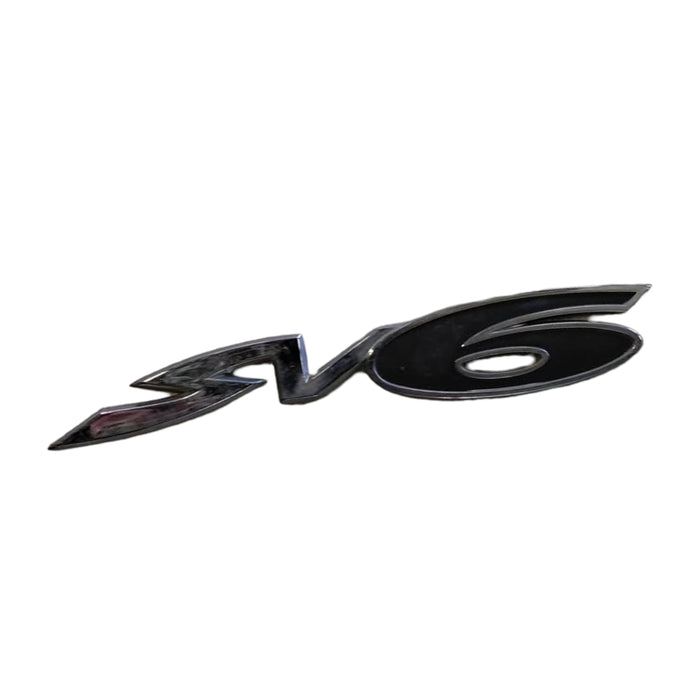 EX013 - VZ SV6 Holden Commodore Sedan - "SV6" Bootlid Badge - CHROME/BLACK