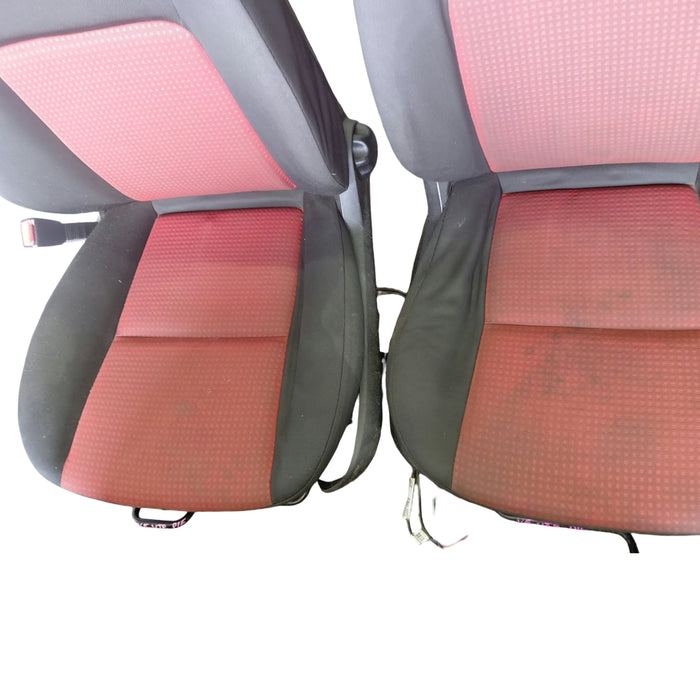 A349 - VE SV6 Holden Commodore Utility SERIES I -  Front Seats (PAIR) Cloth (RED/BLACK)