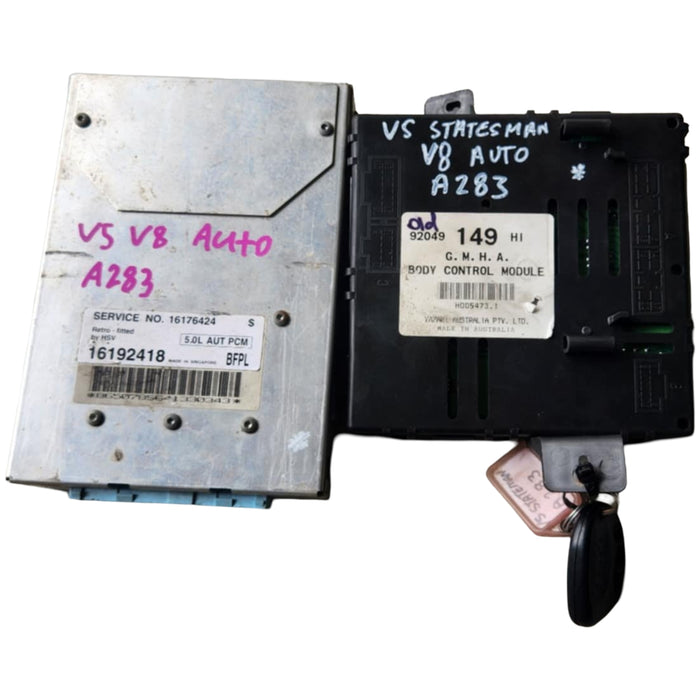 A283 - 09/1995 VS Holden Statesman (V8) - Computer Set (BCM 149 HI & ECU w/ith Fob) V8 AUTO LB9