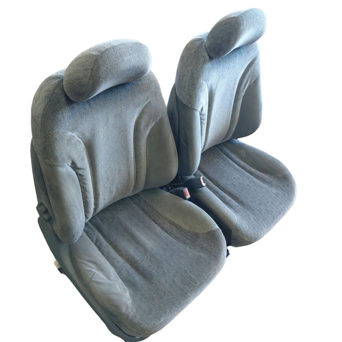 A343 - VT Holden Commodore Calais - Front Seat Set with Stalks - Light Grey / Cloth