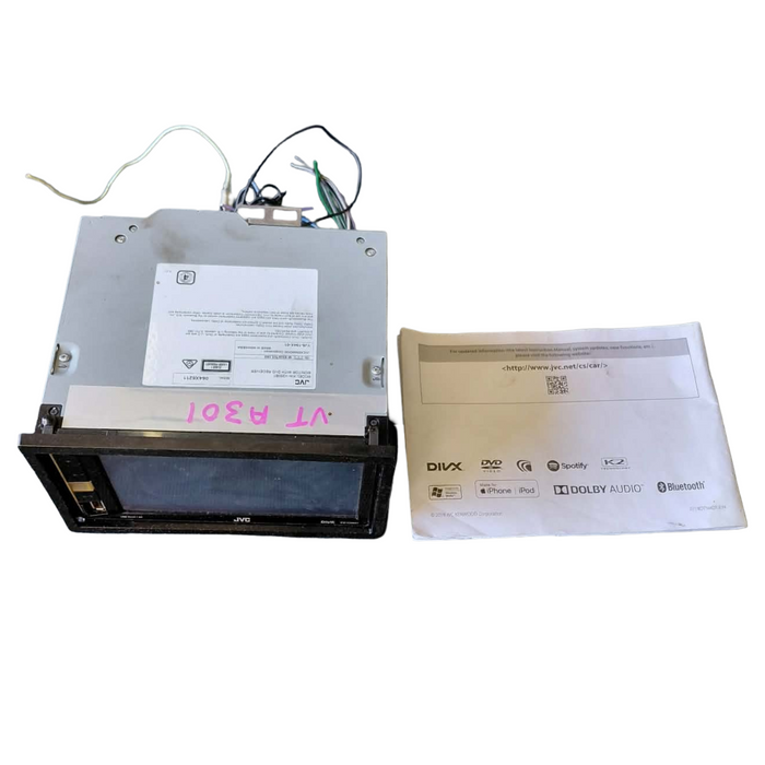 A301 - JVC 6.2" Touch Screen DVD Receiver & Stereo MODEL: KW-V250BT Bluetooth