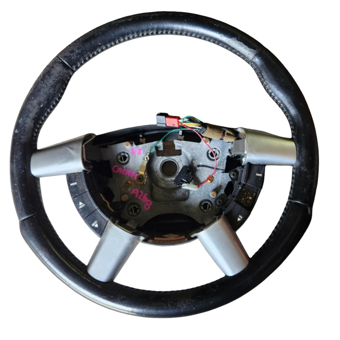 A268 - VZ HOLDEN CALAIS SEDAN - Steering Wheel Black Leather with Steering Control Buttons