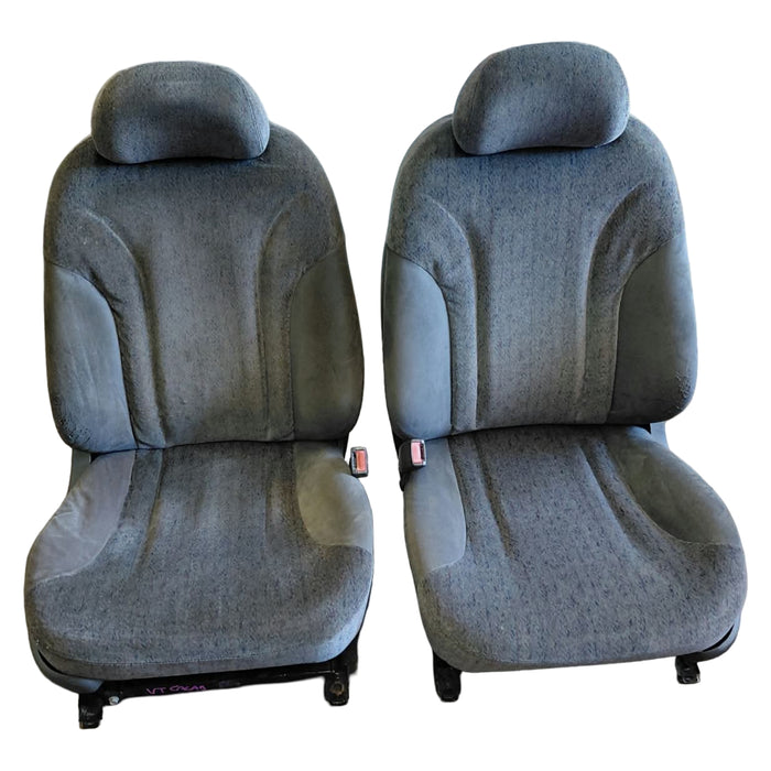 A343 - VT Holden Commodore Calais - Front Seat Set with Stalks - Light Grey / Cloth