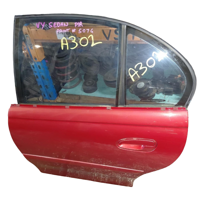 A302 - VY Holden Commodore Sedan - Rear Door Passenger's Side (POWER WINDOWS) - SHANGHAI RED #507G