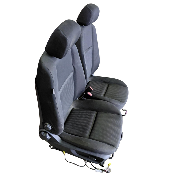 A279 - VE SV6 Holden Commodore SERIES I - Front Seat (PAIR) with Seatbelt Stalks - CLOTH TRIM #51i