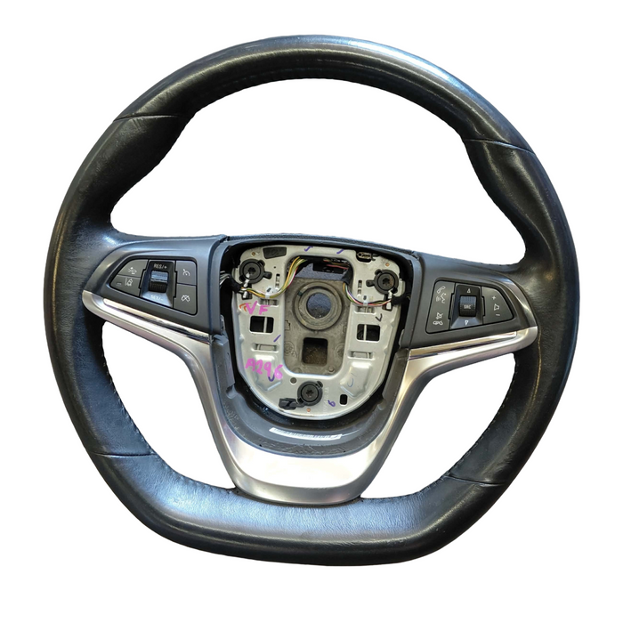 A296 - VF Holden Calais Sedan - Leather Flat Bottom Steering Wheel