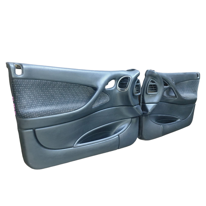 A225 - VZ Holden Commodore Utility - Leather/Cloth Doorcards (PAIR) w/ Speaker Covers & Air Vents - TRIM #61i
