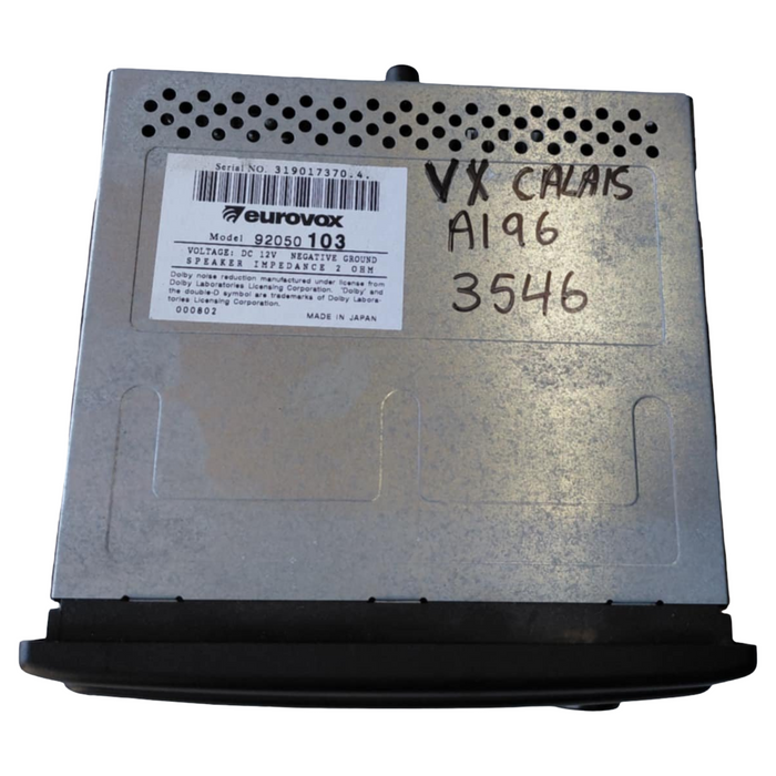 A196 - VX HOLDEN CALAIS - 10 Disc / Cassette Stereo with Code 3546- MODEL: #92050103EUROVOX Maestro) 10 Disc C