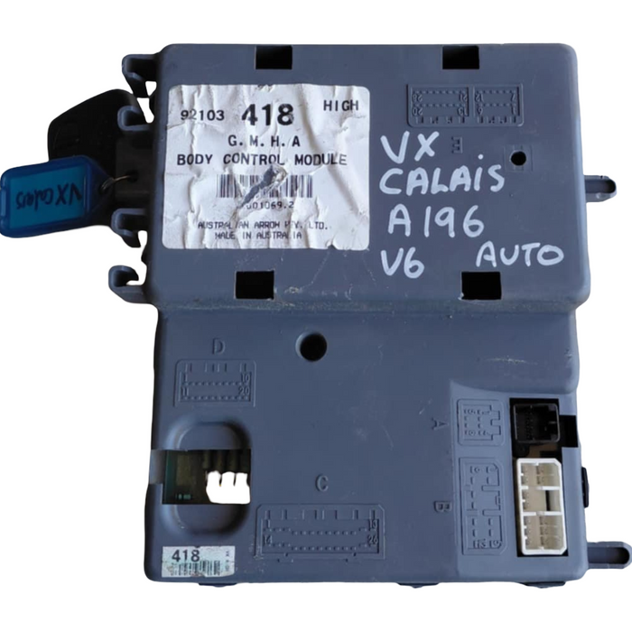 A196 - VX HOLDEN CALAIS V6 AUTO LN3 - Body Control Module (BCM) with Fob - 418 HIGH