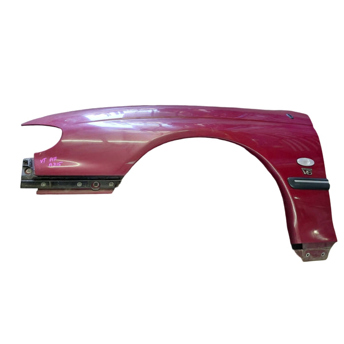 A315 - VT SERIES II Holden Commodore Sedan - Passenger's Front Guard w/ "V6" Badge & Guard Blinker - GRANADA RED #F129