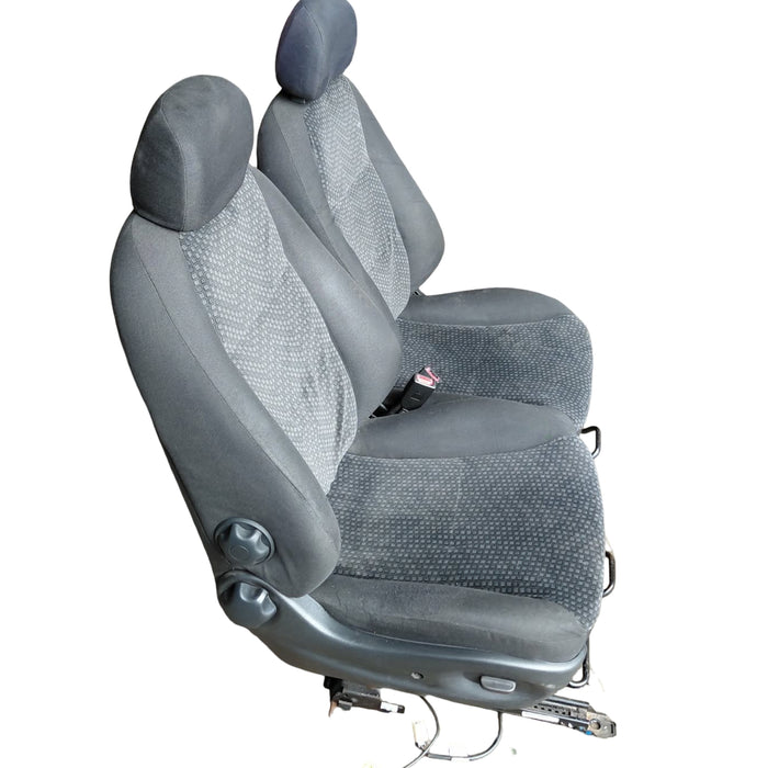 EX014 - VZ SV6 Holden Commodore Sedan - Cloth Front Seats (PAIR) w/ Seat Side Plastics & Seatbelt Stalks - TRIM #81i