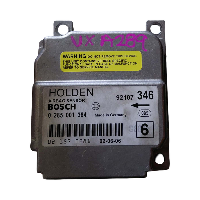 A289 - VX Holden Commodore Acclaim Sedan - Airbag Module Part Number #92107346