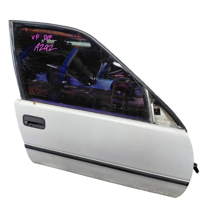 A292 - VP Holden Commodore SEDAN - Door Drivers Front - ALASKIN WHITE #J064 MANUAL WINDOW REG