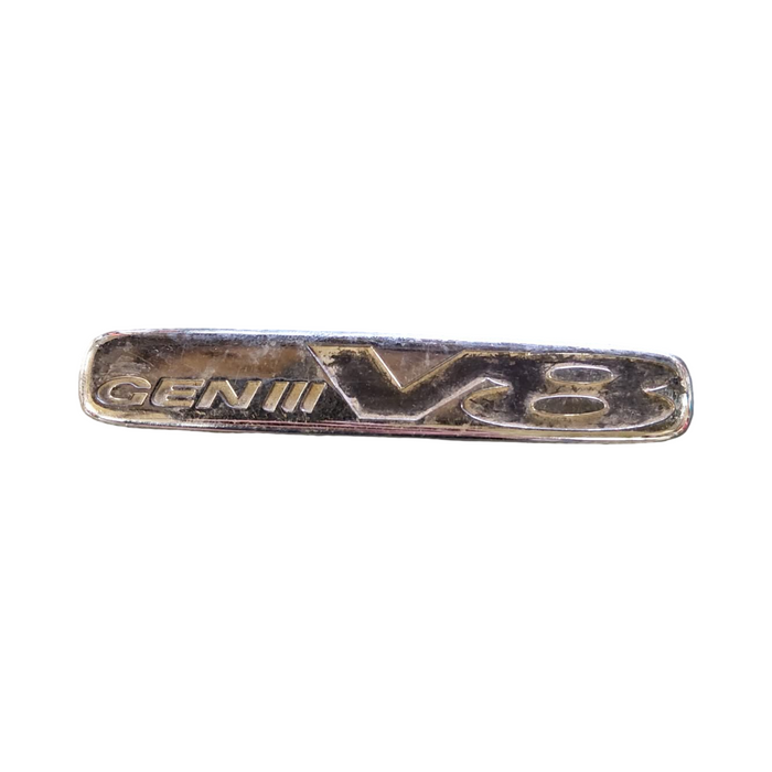 PIC002 - VT/VX Holden Commodore - "GEN III V8" Front Guard Badge Genuine