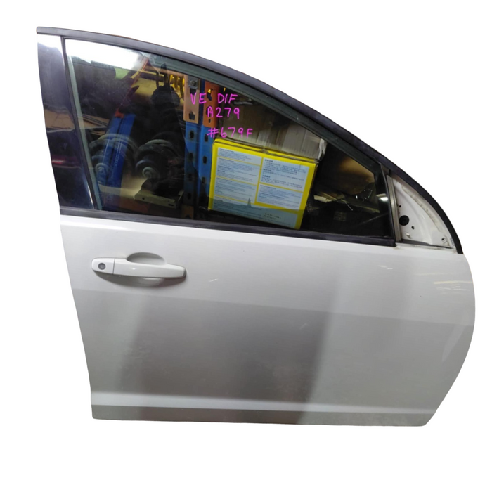 A279 - VE SV6 Holden Commodore Sedan - Front Door Driver's Side (POWER WINDOWS) - HERON WHITE #679F
