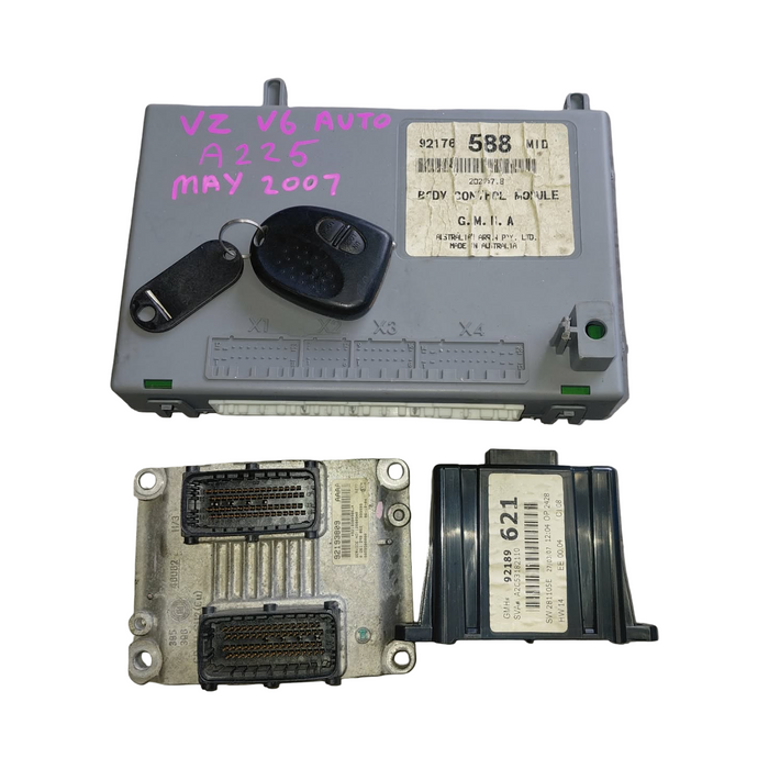 A225 - VZ Holden Commodore Utility (2007) V6 LEO M30- Body Control Module w/ Fob 588 MID & Engine Control Module (ECU) S/N: 12600940 & Powertrain Interface Module (PIM) P/N: 92189621