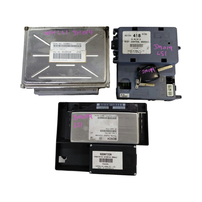 JM019 - WH Holden Statesman - V8 LS1 Computer Set (BCM 418 High  ECU / Key and Fob )