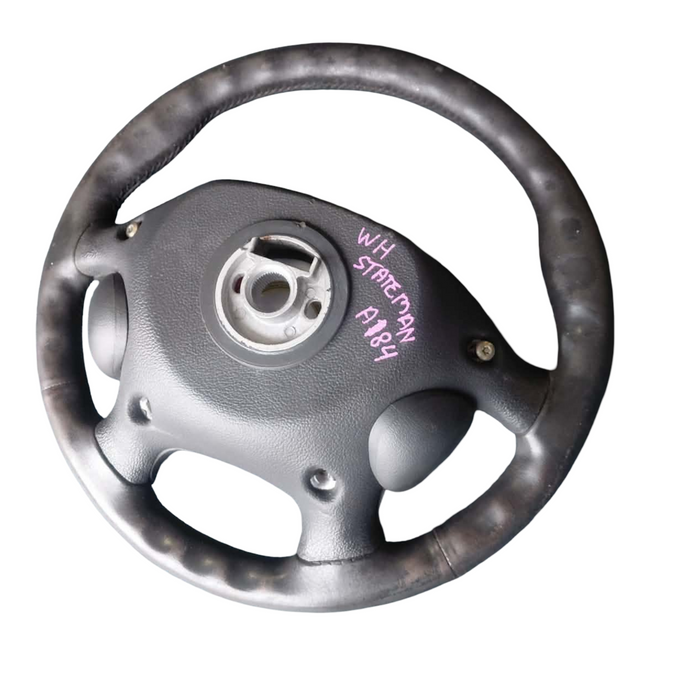 A184 - WH Holden Statesman/Caprice - Leather Steering Wheel with "SRS" Airbag Horn Pad & Switches GENUINE - TRIM #18i