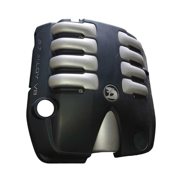 PIC002 - VX HSV - Engine Cover 5.7 ALLOY V8 - BLACK/SATIN SILVER
