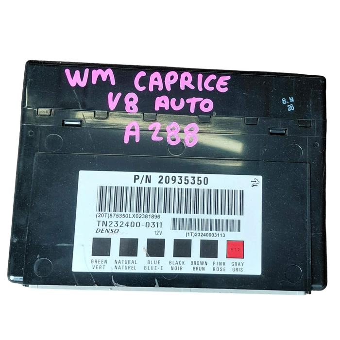 A288 - WM Holden Caprice V - Body Control Module (BCM) V8 AUTO L77 - P/N: 20935350