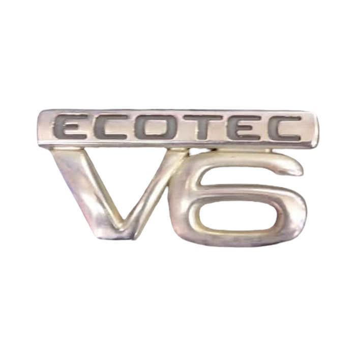 A301 - VT HOLDEN COMMODORE WAGON - "V6 ECOTEC" Front Guard Badge - CHROME