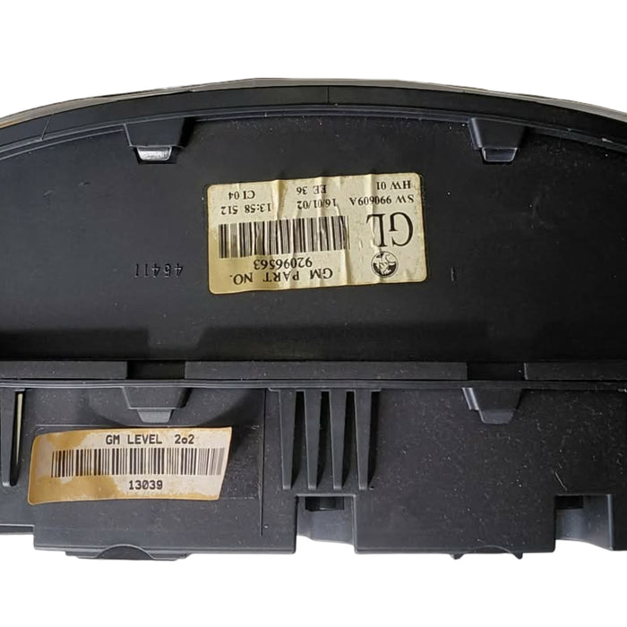 EX004 - VX Holden Commodore Sedan SII (2002) - Cluster V6 AUTO LN3 - (GL) P/N: 92096563