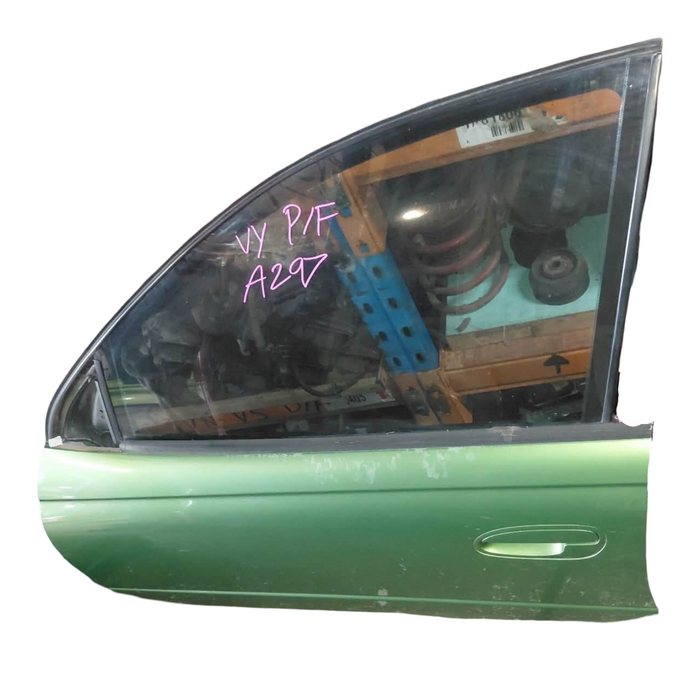a297 - VY Holden Commodore S-Pac Sedan - PASSENGER FRONT Door (POWER WINDOWS) - Hothouse Green #870J