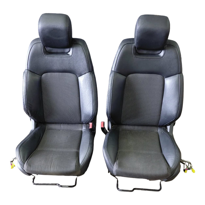 EX005 - VE SERIES II Holden Commodore SV6 Sedan - Front Seats w/ Seatbelt Stalks & Rails Assembly (PAIR) - LEATHER/CLOTH