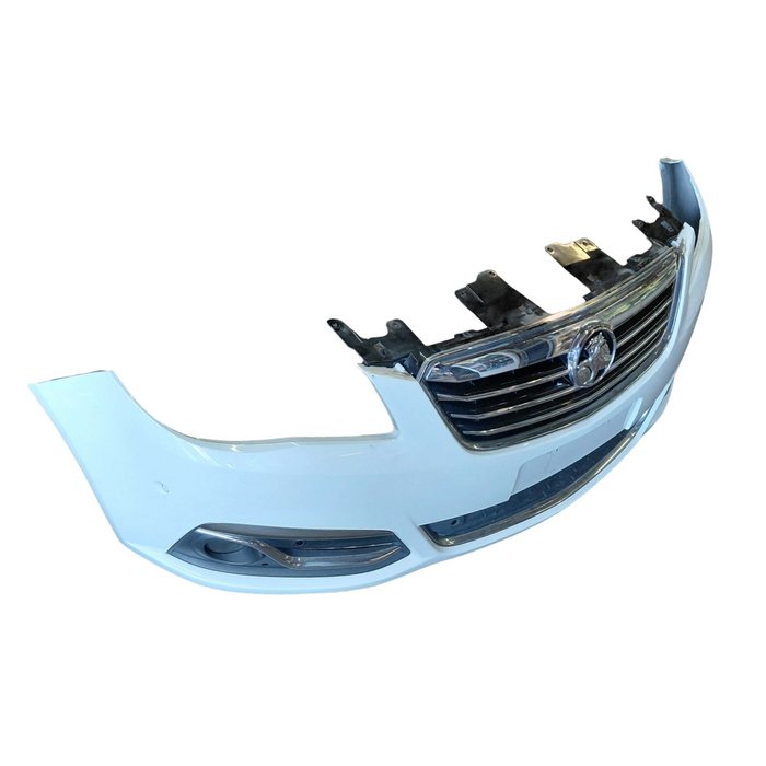 A296 - VF Holden Calais Sedan - Front Bar with Grilles and Bezels Heron White #679F