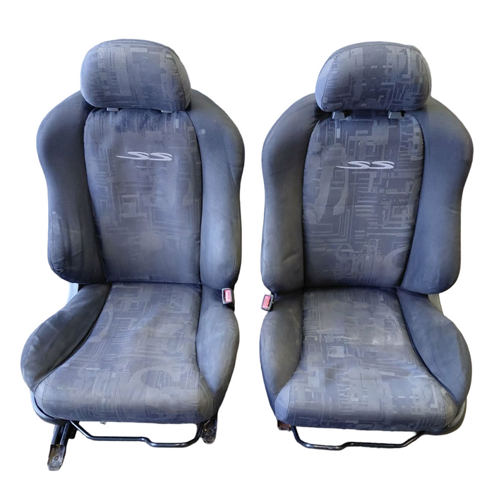 VUSS003 - VU SS HOLDEN COMMODORE UTILITY - SS Front Seat (PAIR) w/ Seat Rails & seatbelt Stalks - TRIM #81i