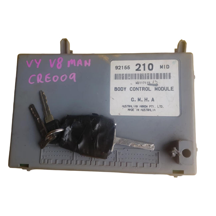 CRE009 - VY Holden Crewman Utility (2004) - Body Control Module (BCM) w/ Key & Fob - V8 MANUAL LS1 - 210 MID
