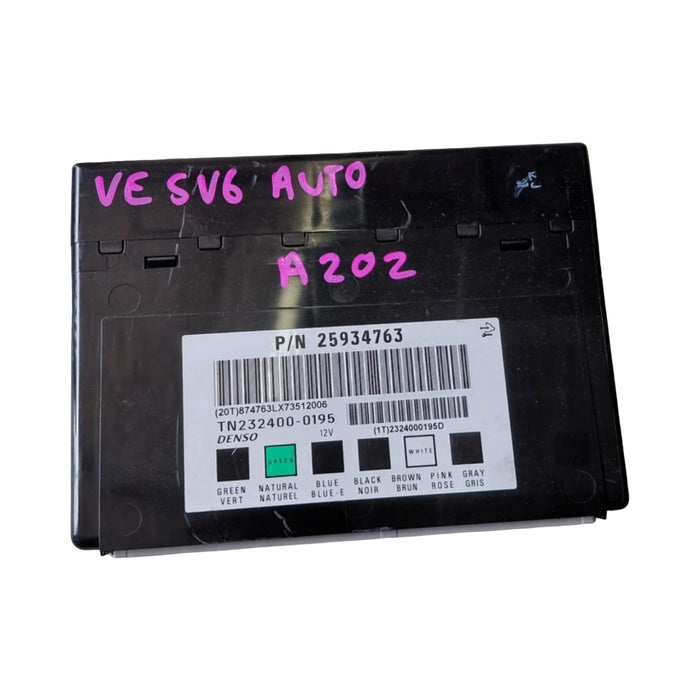 A202 - VE Holden Commodore Series I Sedan (2008) - Body Control Module (BCM) LY7 AUTO V6 - P/N: #25934763