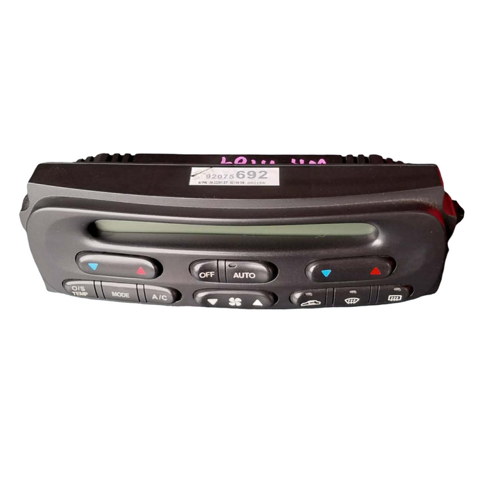 A184 - WH Holden Statesman (2000) - Climate Control Panel (DIGITAL) P/N: 92075692