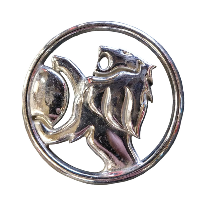 PIC002 - VT/VX Holden Commodore - "LION" Bonnet Badge Genuine - CHROME 70mm