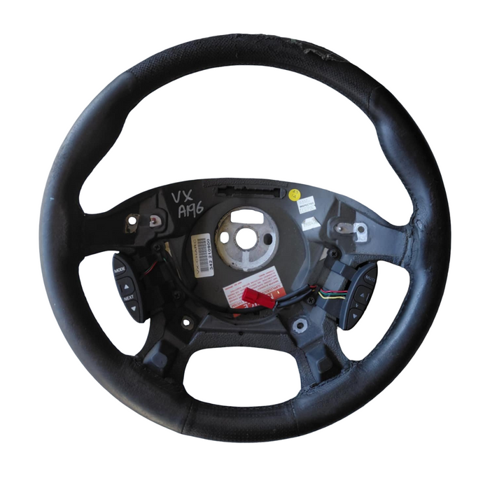 A196 - VX HOLDEN CALAIS - Leather Steering Wheel with Good Control Switch