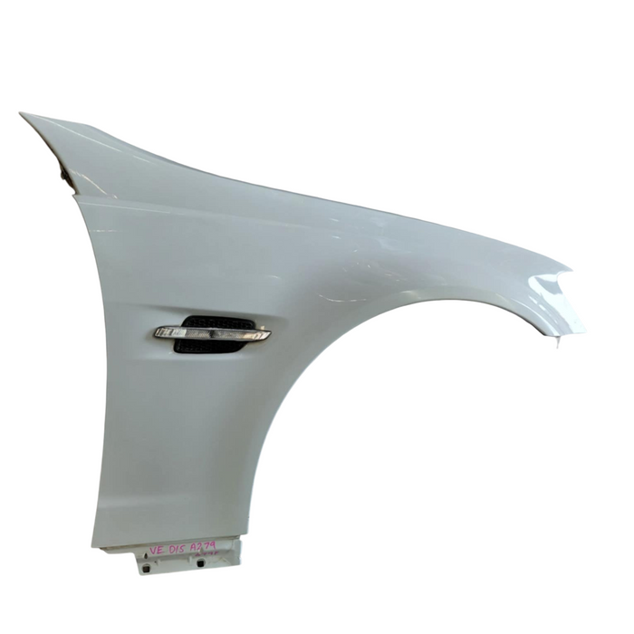 A279 - VE SV6 Holden Commodore -Driver's Side Front Guard with Guard Blinker - HERON WHITE #679F