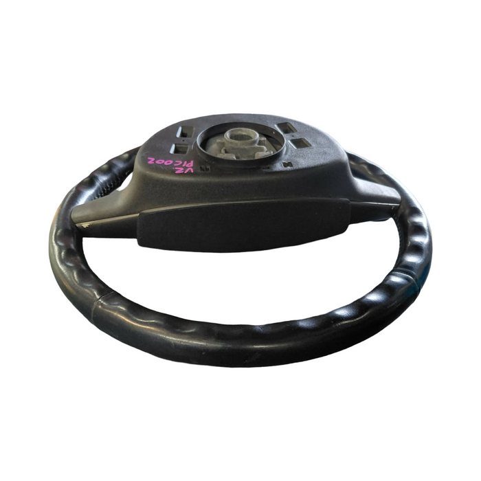 PIC002 - VZ Holden Commodore - Leather Steering Wheel w/ Horn Pad & Switches - BLACK/GREY