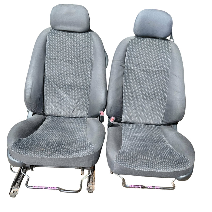 EX014 - VZ SV6 Holden Commodore Sedan - Cloth Front Seats (PAIR) w/ Seat Side Plastics & Seatbelt Stalks - TRIM #81i