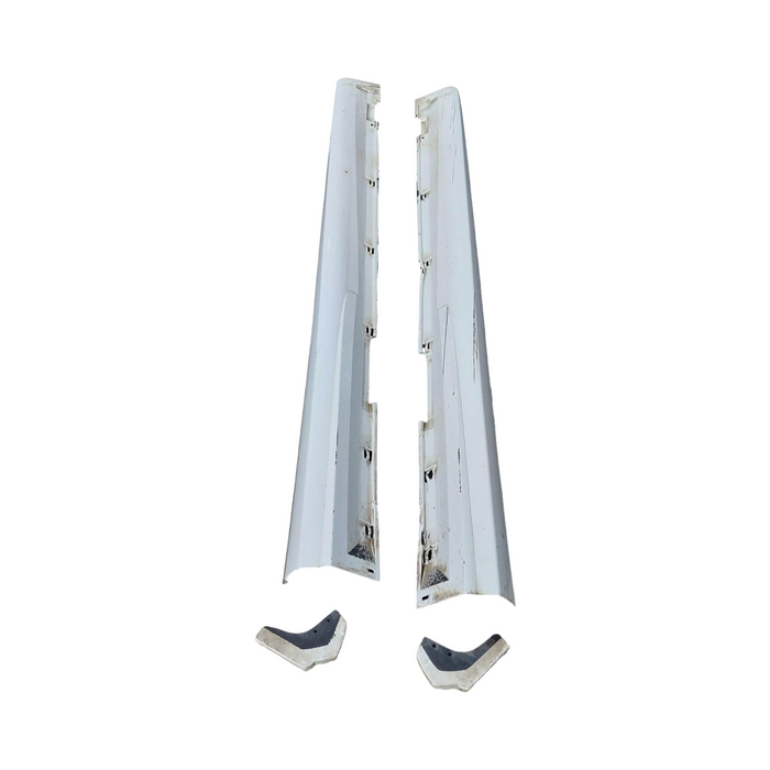 JMSS - VY SS Holden Commodore SEDAN - Sideskirts w/ Caps (PAIR) - HERON WHITE #679F