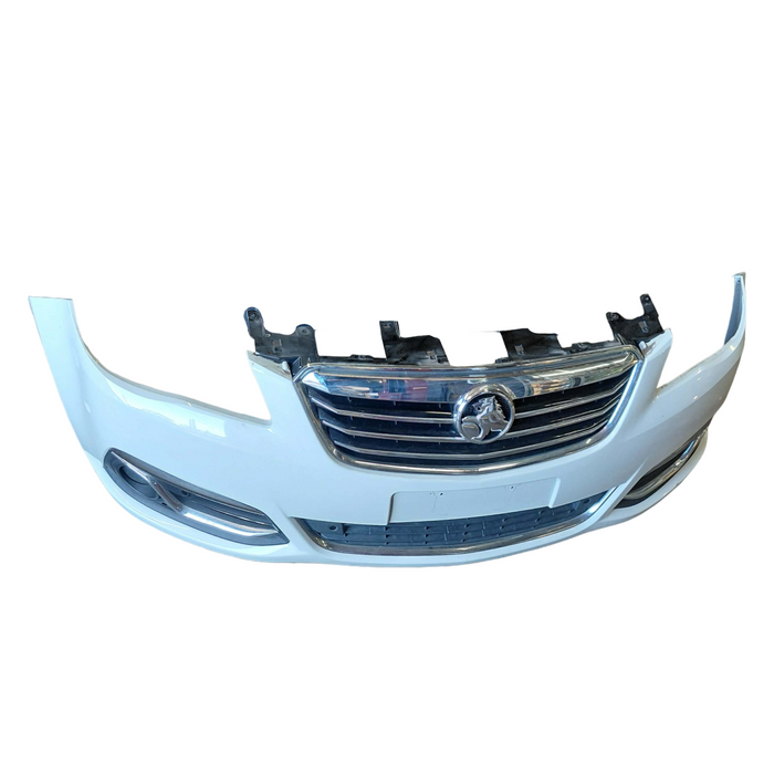 A296 - VF Holden Calais Sedan - Front Bar with Grilles and Bezels Heron White #679F