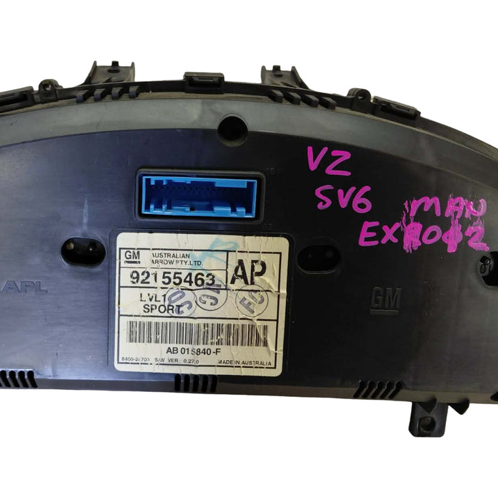 Ex012 - VZ Holden Commodore SV6 - Cluster GM #92155463 Lvl 1 Sport