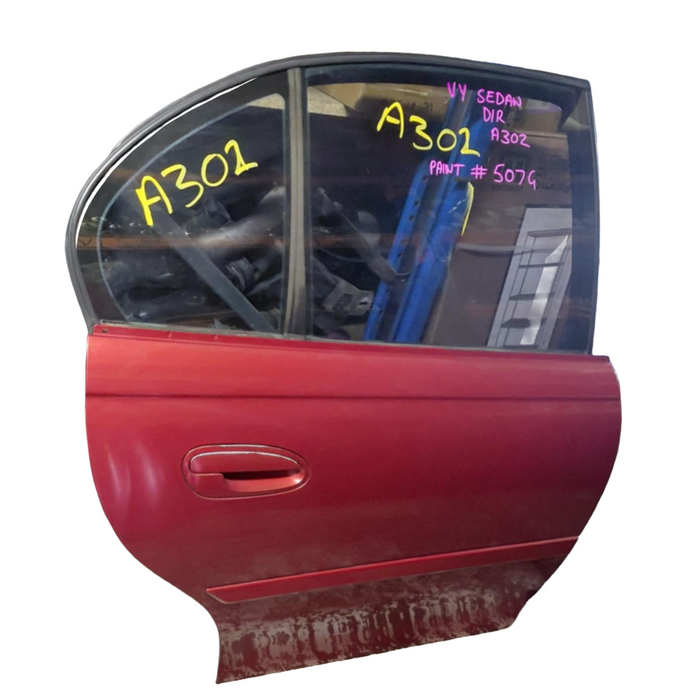 A302 - VY Holden Commodore Sedan - Rear Door Driver's Side (POWER WINDOWS) - SHANGHAI RED #507G