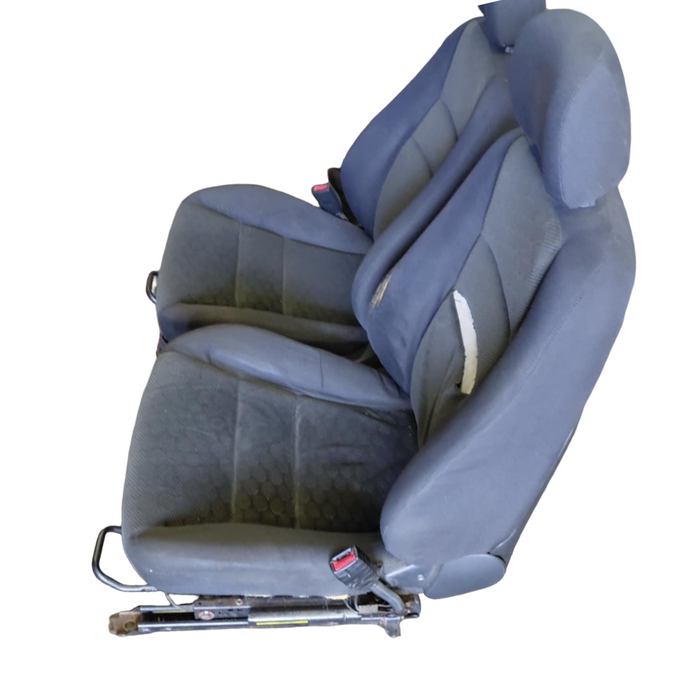 A302 - VY Holden Commodore Sedan - Front Seats (PAIR) Cloth with Stalks and Seat rails.