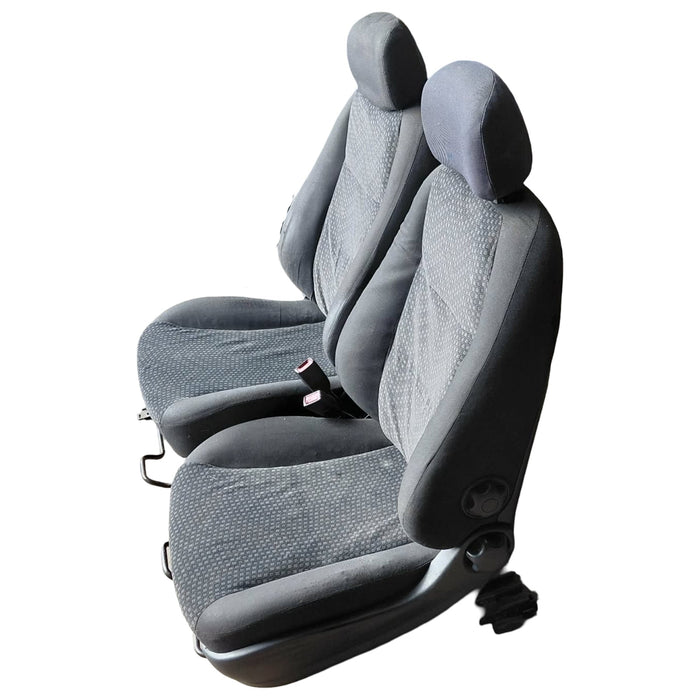 EX014 - VZ SV6 Holden Commodore Sedan - Cloth Front Seats (PAIR) w/ Seat Side Plastics & Seatbelt Stalks - TRIM #81i