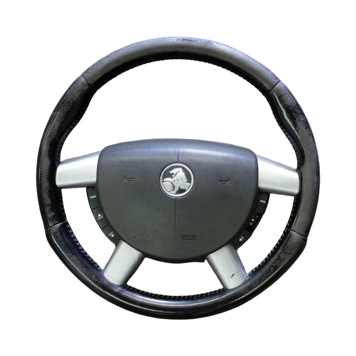 CREW001 - VY / VZ SS Holden Commodore - Steering Wheel w/ Switches GENUINE - BLACK/CHROME
