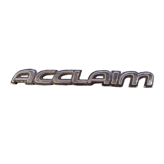 PIC002 - VR/VS Holden Commodore - "ACCLAIM" Boot Badge Genuine - BLACK/CHROME 180mm
