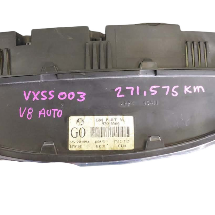 VXSS003 - VX SS Holden Commodore - V8 AUTO Cluster - 271, 575kms