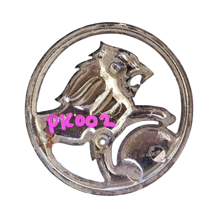 PIC002 - VT/VX Holden Commodore - "LION" Bonnet Badge Genuine - CHROME 70mm