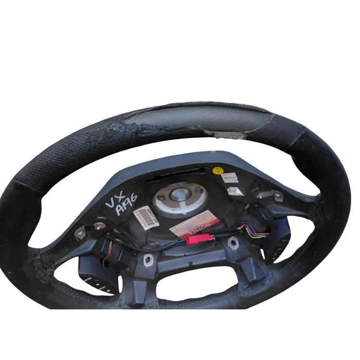 A196 - VX HOLDEN CALAIS - Leather Steering Wheel with Good Control Switch