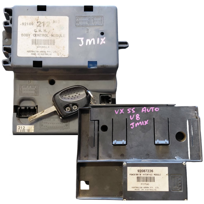 JMIX - VX SS Holden Commodore V8 AUTO - Computer Set : BCM 212 MID / PIM P/N: 92087226 / Key & Fob